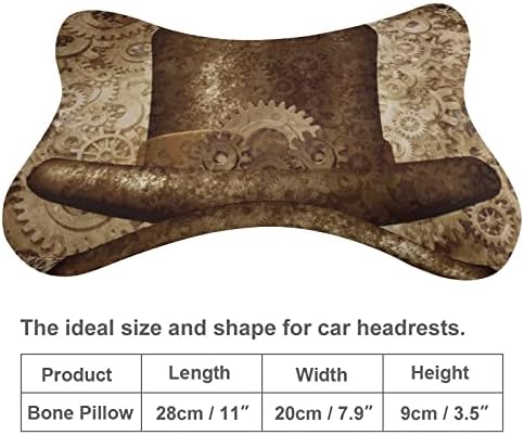 Engrenagens de cobre de metal padrão de cogs 2pcs travesseiros de pescoço de carro de carro respirável Auto-restaurante cabeça de cabeça