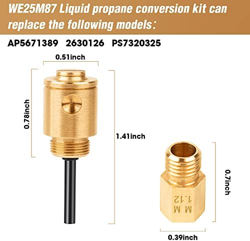 WE25M87 Kit de conversão de gás para propano para GE | Substitui o número da peça: AP5671389, 2630126, PS7320325 | Com instrução