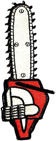 Pacote de 3 grama de grama de serra elétrica Corte as árvores Cartoon Costure Ferro em ferro bordado em adesivo de apliques de patch para homens homens meninos roupas de roupas de jeans Mochilas