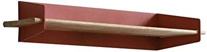 Prateleiras de parede de prateleira de simplicidade elegante PIBM Prateleiras de rack flutuante Arte Iron Arte Estante de madeira Sold Wood Livra Plant Storage Retângulo Salvar espaço, 6 cores, 3 tamanhos, marrom, 48x14.5x10cm