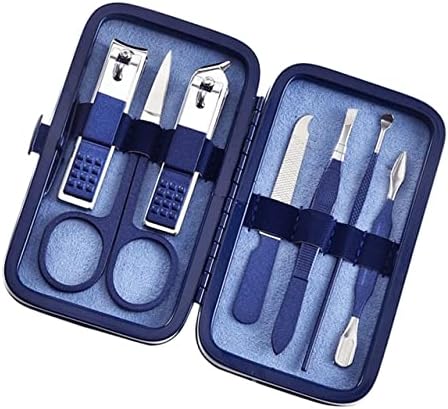 Coepmg unhas cortador de unhas de unhas domésticas tesoura de unhas azuis kits de pedicure kits profissionais kit