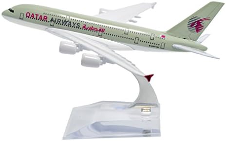 Dinastia Tang 1: 400 16 cm de barramento de ar A380 Qatar Airways Plano Modelo de avião de avião de metal modelo