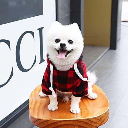 Camisinho de cães para cães moletons molhos de treliça quente com camisa de jaqueta de bolso zíper espessoso suéter quente