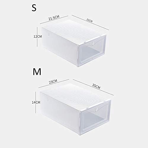 Caixa de sapato de molusco impermeável do ZRSJ, caixa de armazenamento empilhável transparente e à prova de poeira, caixa de armazenamento