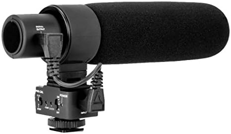 Microfone super cardioide avançado para Canon EOS Rebel Sl2 com muff de vento de gato morto