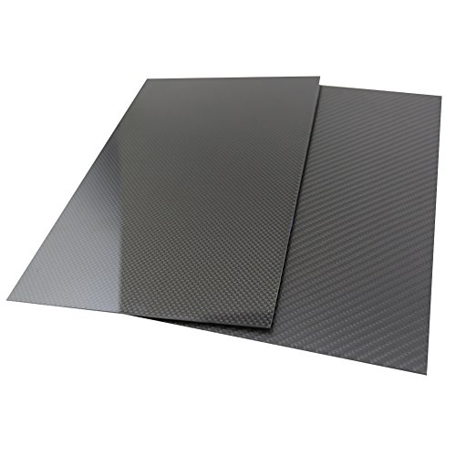 Shina 1pc 1x400x500mm 3k folha de placa de fibra de carbono Folha de 1 mm de espessura mate superfície