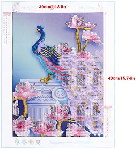 Kits de pintura de bordado diy para adultos shinestone flor pavão artesanato decoração de parede caseira