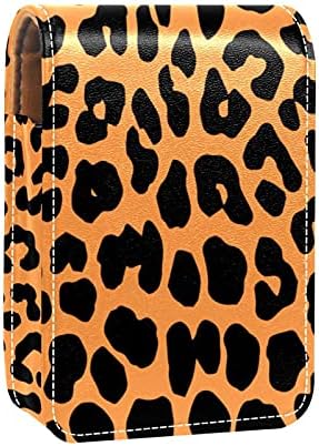 Caixa de batom com espelho leopardo print1 lip brighsher brigos portátil batom caixa de armazenamento box de maquiagem de maquiagem