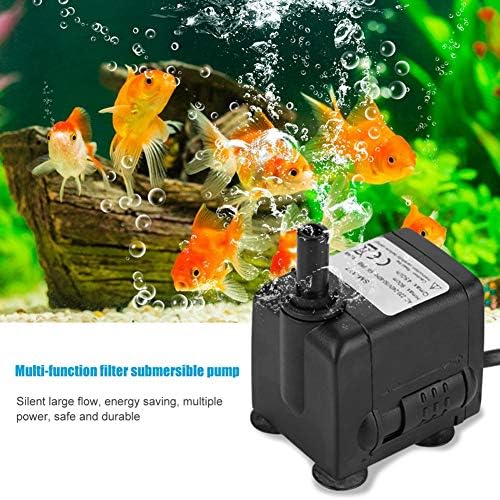 Bomba de água aquário, 6W Ultra-quadro submersível Bomba de água Funtain Pond Aquarium Tank