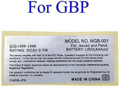 1PCS Novos adesivos de gravadoras para Gameboy Advance GBA SP GBA GBC GBP Substituição do console do jogo