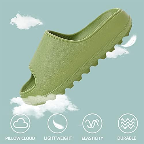 Treemall Pillow Slippers Cloud Slides Sandals, Slippers de chuveiros de banheiro de secagem rápida não deslizante para mulheres para mulheres e homens