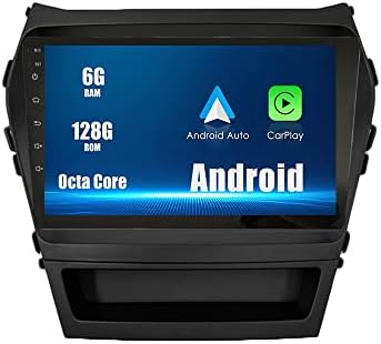 Android 10 Autoradio Navigação de carro Multimídia GPS GPS Radio 2.5D Tela de toque FORHYUNDAI IX45 SANTAfe 2012- Octa