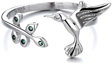Anéis vintage para mulheres Ring Ring Day para mamãe joalheria aniversário da mãe Ajusta de cobre da senhora de cobre anéis de anel de pássaro