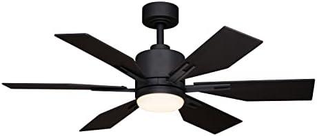 Vaxcel Mayfield Charcoal Black Teto Fan com kit de luz LED e remoto