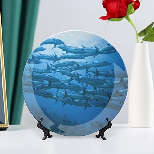 Escola de Barracudas Placa decorativa de cerâmica subaquática com exibição pendurada no casamento personalizado presente