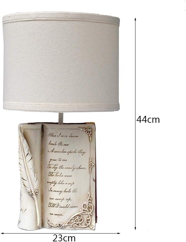 Lâmpada de mesa de cabeceira LED E27 Livro retrô nostálgico Fixagem de desktop Fixagem Classical Elegância Led Room