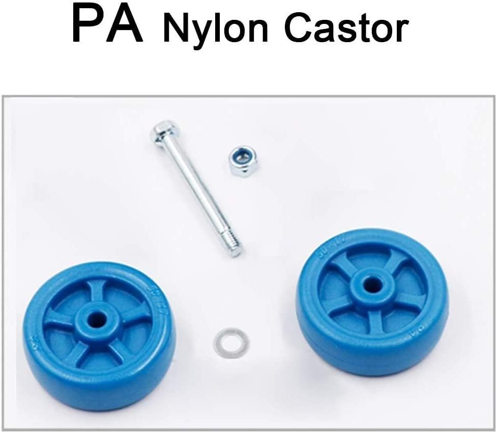 Colera giratório de 40 mm de nylon de roda dupla de 40 mm Caster de caule para móveis, roda giratória de carrinho azul com freio,
