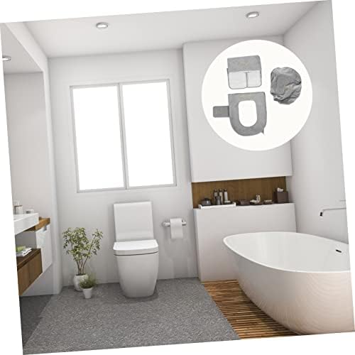 Bestonzon 1 poço vaso sanitário de três peças conjunto de banheiros tampa de tampa de tampa de tapete macia tapete de banheiro banheiro assento