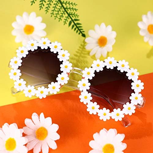 Amiga 3 Pacote óculos de sol retro margaridas para mulheres Óculos de sol redondos de discoteca