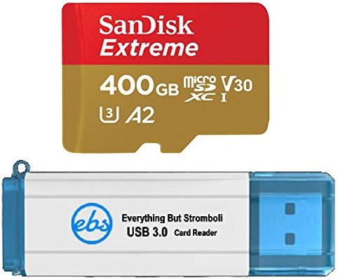 Sandisk 400GB SDXC Micro Extreme Memory Card Pacote Funciona com Samsung Galaxy Tab S4, Tab A, Tab 10.5 Tablet Telefone 4K V30