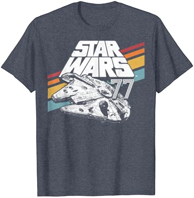 Star Wars Millennium Falcon Retro Rainbow Stripe T-Shirt