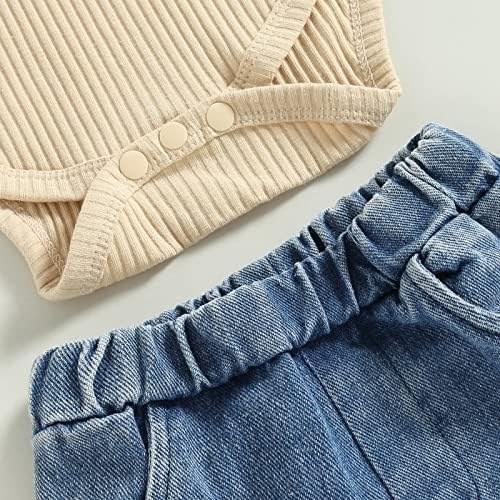 Roupa para meninas de criança roupas de espaguete de sling romances+jeans de jeans de jeans calças de jeans de jeans