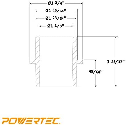 Powertec 70297V Etapa modular 4 em 1 Adaptador - Compre o ajuste da mangueira de coletor de poeira Vac, 1 PK