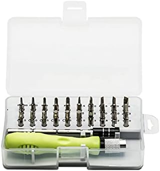 Conjunto de chaves de fenda, kit de acessório de chave de fenda de 32 em 1 precisão com pólo ajustável e alça anti-deslizamento