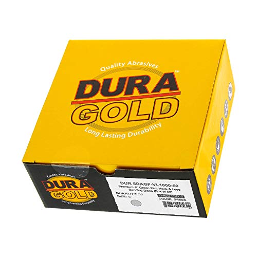 DURA -GOLD 5 FILME verde PSA Sanding Discs - 1000 Grit & 5 PSA Da Sander Backing Plate Plaw