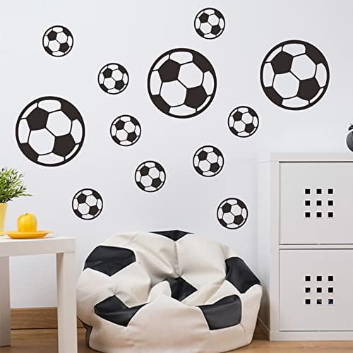 Topqinfengyue 43 PCs adesivos de futebol adesivos de parede de futebol Removável DIY Crianças meninos Decoração de decoração de