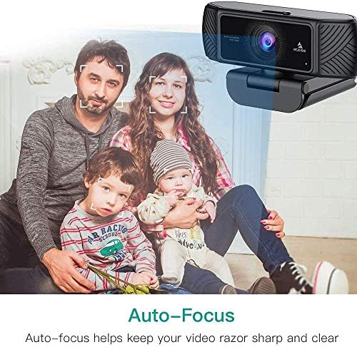 NEXIGO AutoFocus 1080p Webcam com capa de microfone e privacidade, transmissão de negócios com câmera web USB, plug and play, para
