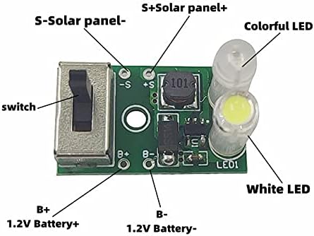 Módulo Solar Power Controller, 1,2V Ni -MH Bateria Solar Controller Control Control Circuit Placa solar Módulo de carregamento de energia