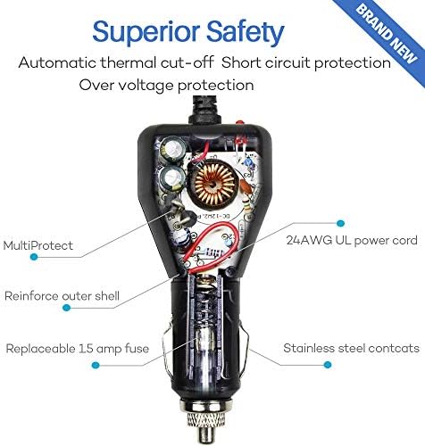 Adaptador de veículos de carro de 9 volts para a bomba de mama avançada de estilo Medela Pump-in-estilo, o adaptador de energia aprovado pela CE FCC substitui a parte nº 67174