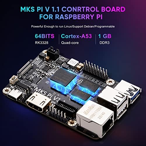 MakerBase MKS PI V1.1 CONRTROL Placa DC12/24V 15W com a tela de toque PI-TS35 SOC executa o RK3328 Atualizações Klipper para Voron vs Raspberry Pi e Ender 3D Printer Mainborad for Creality Mother Board