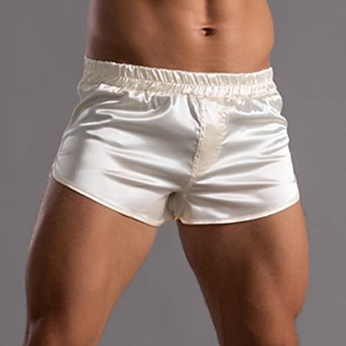 BMISEGM Mens boxers roupas íntimas masculino de verão calça de cor sólida banda elástica solta esportes casuais rápidos secos sem elástico