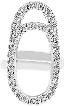 Heimaxing 4pcs Ringos de unhas de strassina para mulheres Ajusta anéis de jóias Decoração de capa de unhas para mulheres