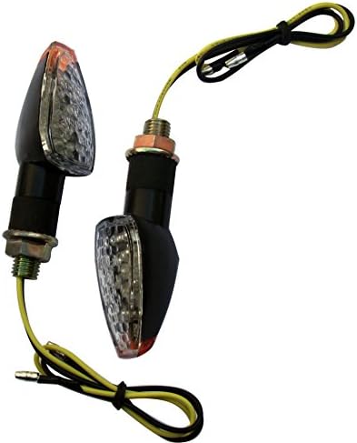 Motortogo 2 x Indicadores de sinal de giro de LED preto Blinker Amer Lights Compatível para 2012 Yamaha Super Tenere XTZ1200