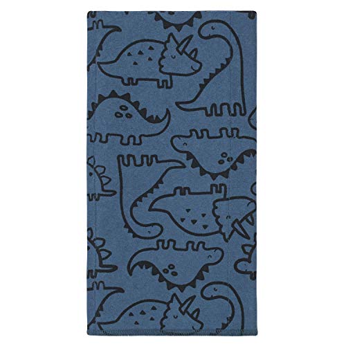 Gerber Unisisex-Baby 4-Pack Flannel Burp Longuar de pano, dinossauro azul, um tamanho UM
