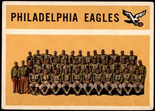 1960 Topps 92 Eagles Team Checklist Philadelphia Eagles Fair Eagles