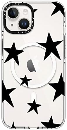 Casetify Clear iPhone 14 Case [Proteção de gota de 6,6 pés/compatível com MagSafe] - Estrelas Black