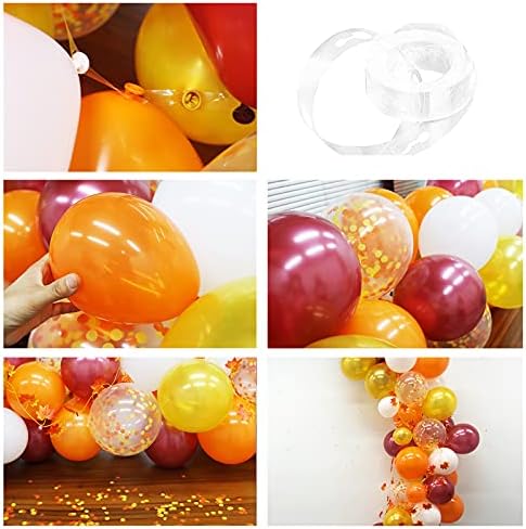 Kit de guirlanda de arco de balão temático de Ação de Graças, 110 pacote laranja de confetes brancos de ouro laranja balões com folhas de bordo falsas Garland e acessórios para balões para o outono de festas de chá de bebê de bebê