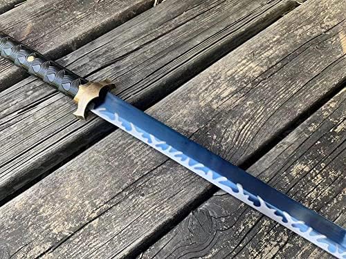 Espadas shzbzb espadas feitas à mão Wushu Dao Temper Spring Steel Blade Tang Broadsword Faca-borda