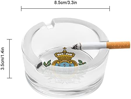 Emblema nacional da República de San Marino Ashtray Cigarte Cigarreting Glass Cinzel Solder para o escritório em casa