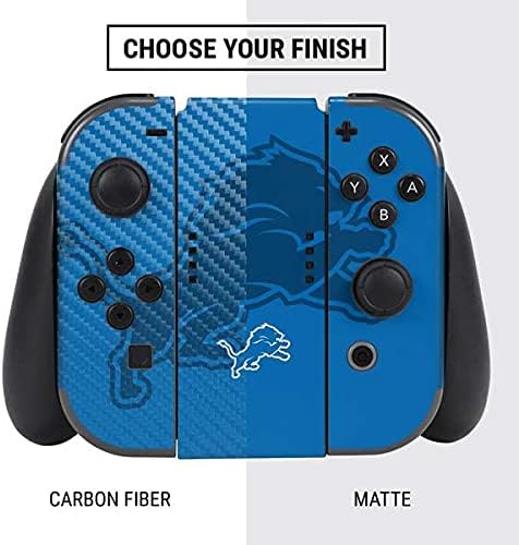 Skinit Decals Gaming Skin Compatível com Nintendo Switch Bundle - Oficialmente licenciado NFL Detroit Lions Double Vision Design