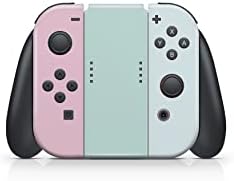 Design brega da pele de onda de cor compatível com Nintendo Switch Skin - Vinil premium 3m Blue Pastel Nintendo Switch Setes Set - Switch