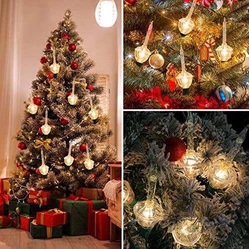Luzes de bolha para a árvore de Natal - conjunto de 7 pés de 7 luzes de Natal de bolha, luzes de bolhas tradicionais para a iluminação de Natal de férias