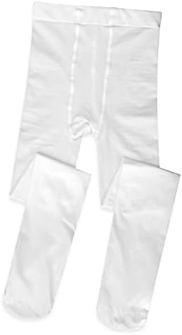 Meias de balé branco de lusofie para meninas, calças brancas de dança branca com caldas brancas macias meias de legging para meninas crianças