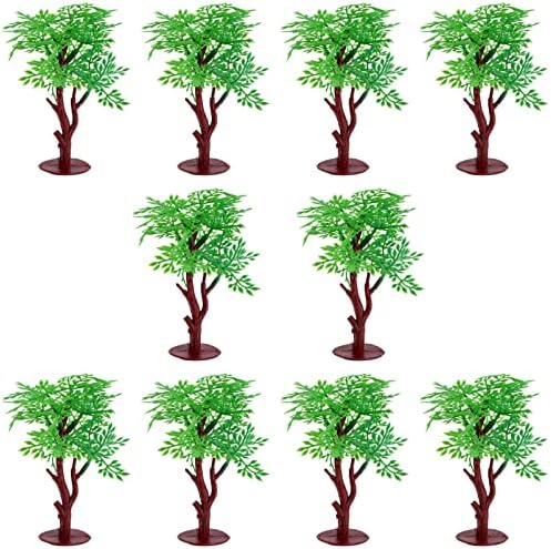 Plantas de jardas Decoração Plantas Decoração Decoração 20 PCS Modelo de árvore de plástico Modelo de árvores Mini