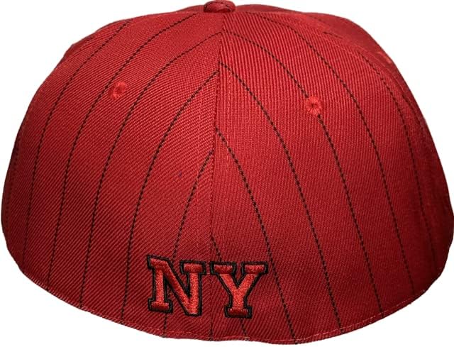NY Pinstripe equipado boné preto Hip Hop Baseball Cap Hat. Tamanho 62cm. 7 3/4 azul, vermelho, baige, branco, azul marinho