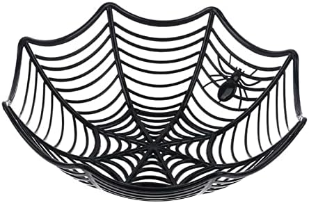 Ziytex Halloween Lights Halloween Candy Spider Spider Web preto Bowl Bowl Candy Box Decoração Halloween Spider Web29 * 14 cm de Natal